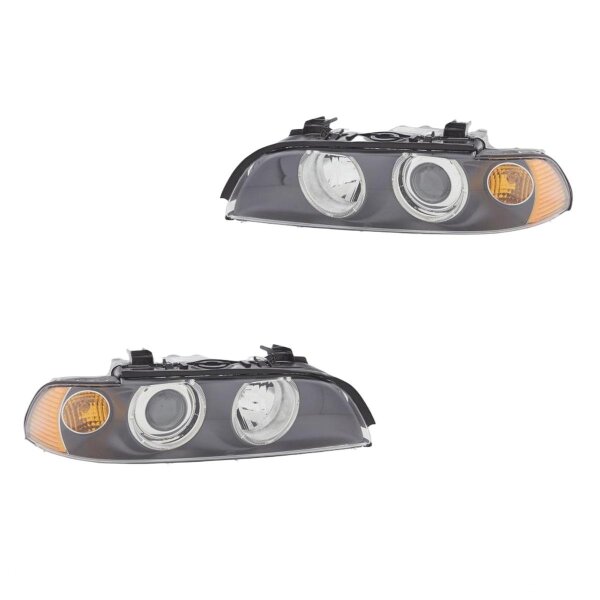 Headlight Set left right 12 V H7/H7 H21W Halogen FF DE HELLA for BMW 5 Series