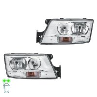 Headlight Set left right 24 V H7/H7 PY21W Halogen HELLA...