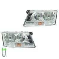 Headlight Set left right 24 V H7/H7 PY21W Halogen HELLA...
