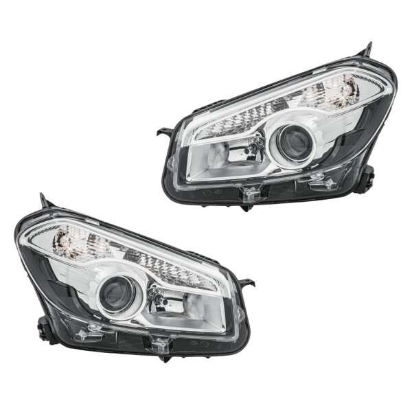 Headlight Set 12 V PY21W W5W H7/H7 Halogen DE HELLA for NISSAN QASHQAI