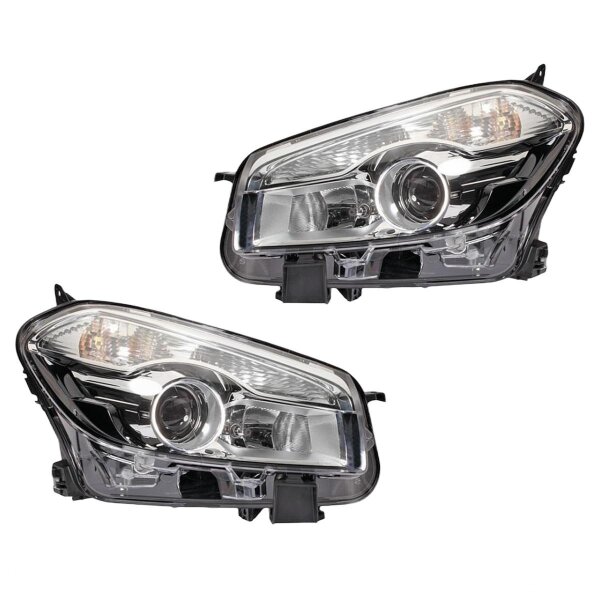 Scheinwerfer-Set li/re D1S/H7 HELLA für Nissan Qashqai I (J10, NJ10, JJ10E)