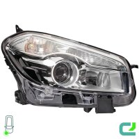 Scheinwerfer-Set li/re D1S/H7 HELLA für Nissan Qashqai I (J10, NJ10, JJ10E)