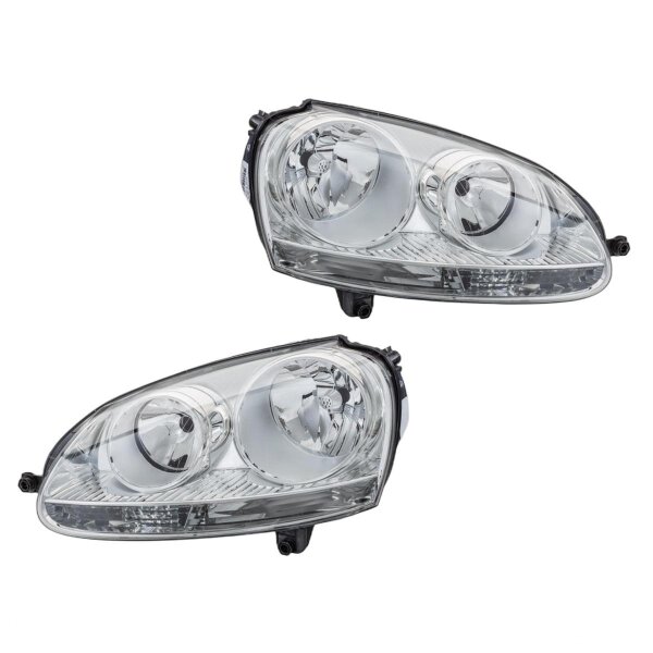Headlight Set left right 12 V W5W H7/H7 PY21W Halogen HELLA for e.g. VW GOLF
