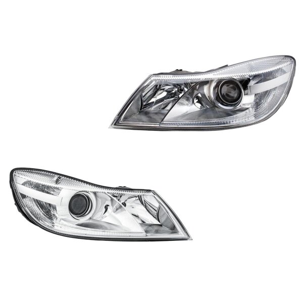 Hauptscheinwerfer-Set 12 V H7/H1 PY21W W5W Halogen FF DE HELLA für u.a. SKODA