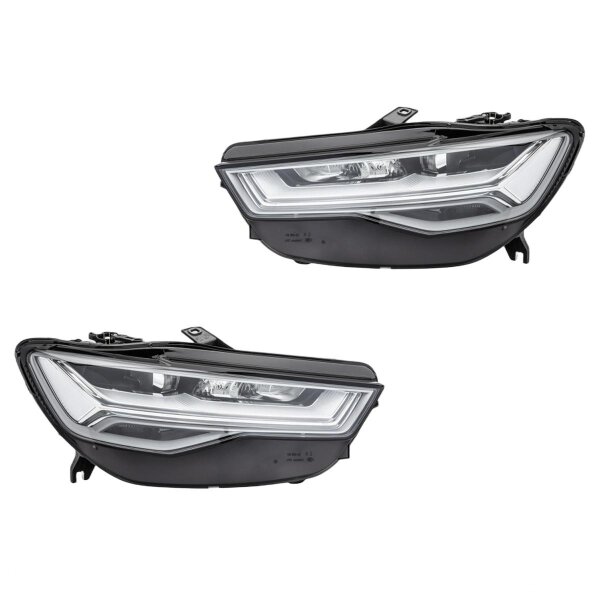 Headlight Set left right LED HELLA suitable for e.g. AUDI A6