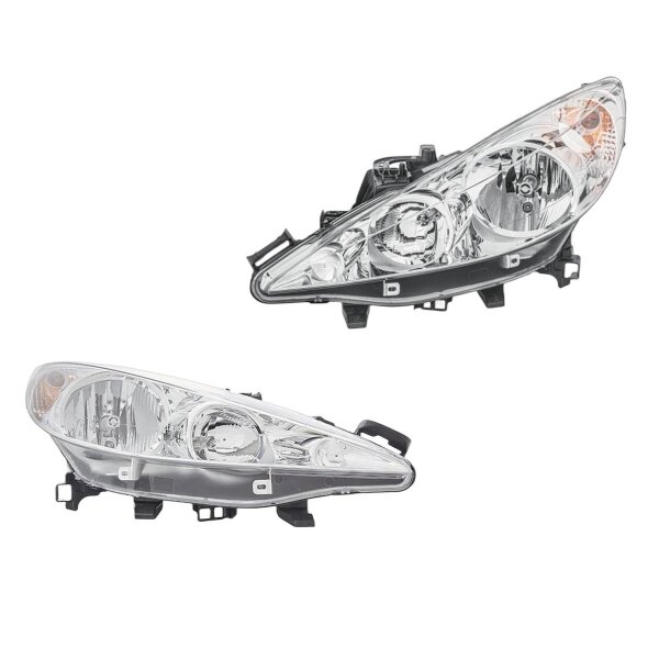 Hauptscheinwerfer-Set 12 V PY21W W5W H7/H1 Halogen HELLA für u.a. PEUGEOT 207