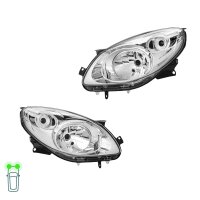 Hauptscheinwerfer-Set links rechts 12 V H4 W5W PY21W FF...