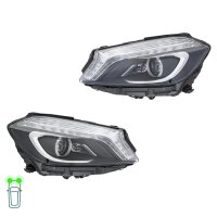 Headlight Set left right 12 V D1S/H7 LED bi-xenon HELLA...