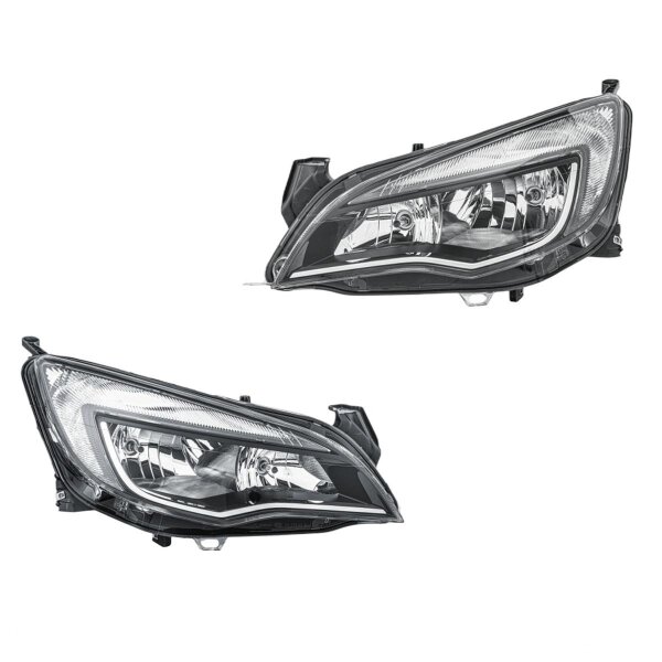 Headlight Set 12 V W21/5W H7/H7 FF Halogen HELLA for e.g. OPEL ASTRA