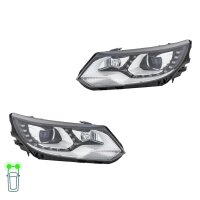 Headlight Set left right 12 V D3S/H7 PSY24W Bi-Xenon...