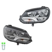 Headlight Set 12 V W21W H7/H7 W5W PSY24W Halogen FF HELLA...