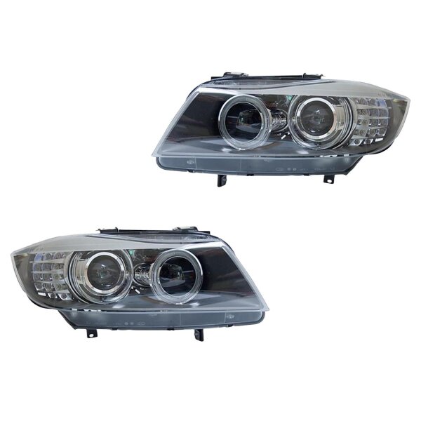 Headlight Set left right 12 V H8 D1S LED bi-xenon HELLA for BMW 3 Series