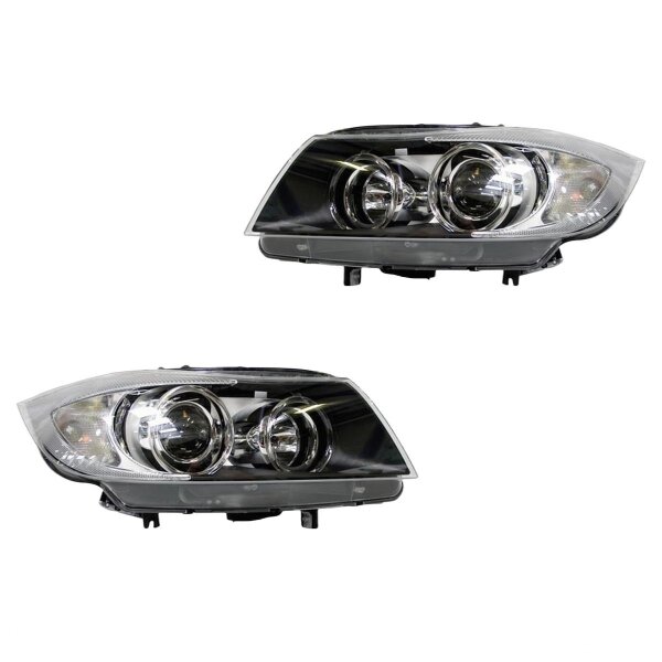 Headlight Set left right 12 V D1S/H7 PY21W Bi-Xenon HELLA for BMW 3 Series