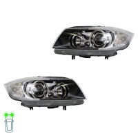 Headlight Set left right 12 V D1S/H7 PY21W Bi-Xenon HELLA...
