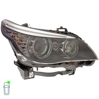 Headlight Set left right 12 V H3 H8 PY21W Bi-Xenon HELLA for BMW 5 Series