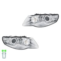 Headlight Set left right 12 V W5W D1S/H7 P21W Bi-Xenon...
