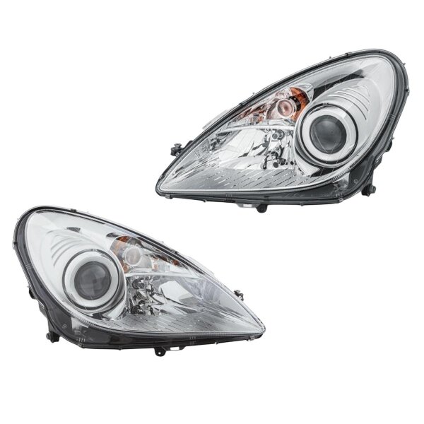 Hauptscheinwerfer-Set links rechts 12 V PY21W H7/H7 W5W Halogen HELLA für MB SLK