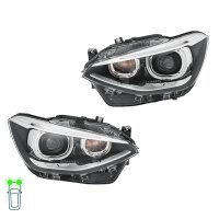 Headlight Set left right 12 V PY21W LED D1S Bi-Xenon...