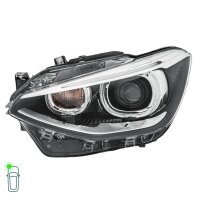 Headlight Set left right 12 V PY21W LED D1S Bi-Xenon HELLA for BMW 1 Series