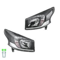 Headlight Set 12 V LED PY21W H4 Halogen FF HELLA for e.g....