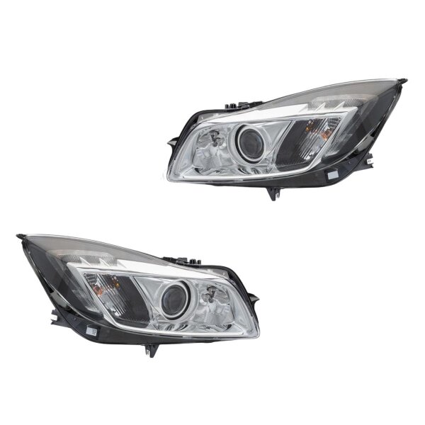 Headlight Set 12 V H11 PY21W D1S Bi-Xenon HELLA for e.g. OPEL INSIGNIA