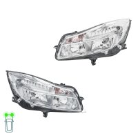 Headlight Set 12 V PY21W H7/H1 FF Halogen HELLA for e.g....