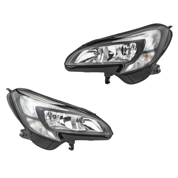 Headlight Set 12 V PSY24W W21/5W H7/H7 Halogen FF HELLA for e.g. OPEL