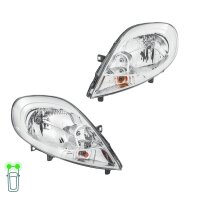 Headlight Set 12 V H4 PY21W W5W Halogen HELLA for e.g....