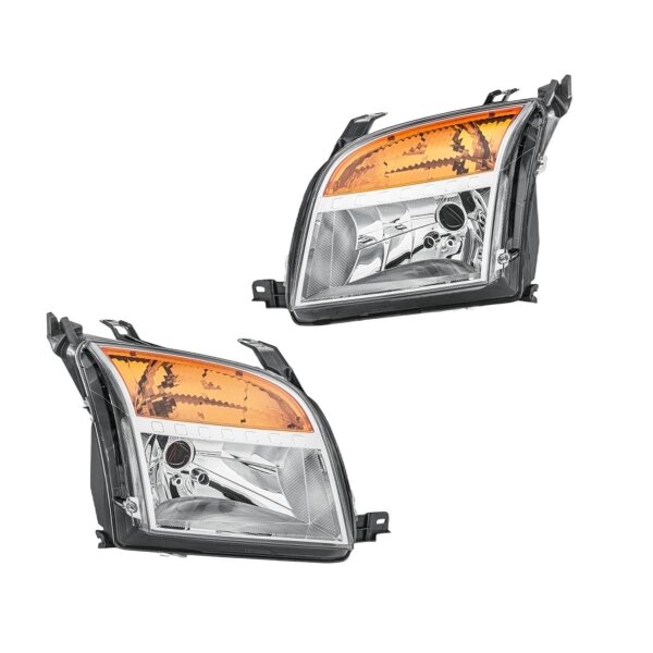Headlight Set left right 12 V W5W PY21W H4 Halogen HELLA for FORD FUSION
