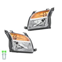 Headlight Set left right 12 V W5W PY21W H4 Halogen HELLA...