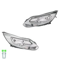 Headlight Set 12 V W5W PY21W H7/H1 Halogen HELLA for FORD...