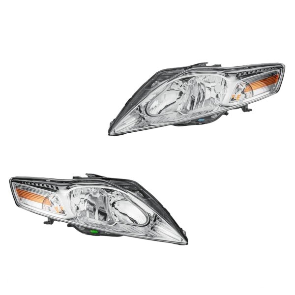Headlight Set left right 12 V PY21W H7/H1 Halogen HELLA for e.g. FORD MONDEO