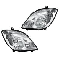 Headlight Set 12 V W5W H7/H7 PY21W Halogen FF HELLA for...