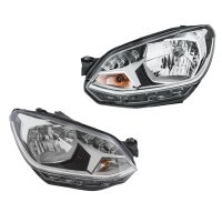 Headlight Set left right 12 V H4 PY21W FF Halogen HELLA...