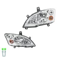 Headlight Set 12 V H7/H7/H7 W21/5W PY21W Halogen HELLA...