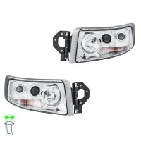 Headlight Set 24 V PY21W W5W H7/H1/H3 Halogen HELLA for...