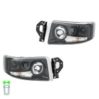 Headlight Set 24 V PY21W H7/H1 W5W Halogen DE HELLA for...
