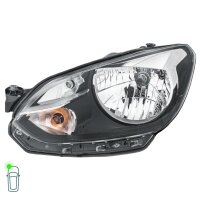 Headlight Set 12 V H4 W21/5W PY21W FF Halogen HELLA for e.g. VW UP!