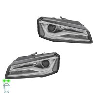 Headlight Set left right 12 V PSY24W D3S/H7 LED bi-xenon...