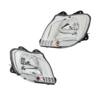 Headlight Set left right 24 V P21W H7/H1 Halogen FF HELLA...