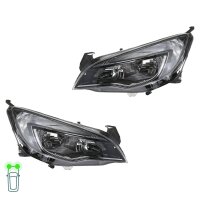 Headlight Set 12 V W21/5W H7/H7 FF Halogen HELLA for e.g....