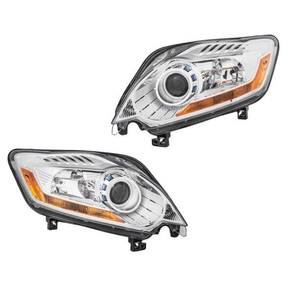 Headlight Set left right 12 V H21W W5W D1S/H7 Bi-Xenon HELLA for FORD KUGA