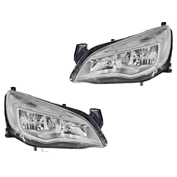 Headlight Set 12 V W21/5W H7/H7 FF Halogen HELLA for e.g. OPEL ASTRA