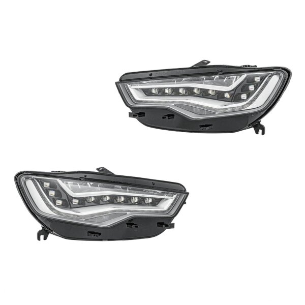 Headlight Set left right 12 V LED HELLA suitable for e.g. AUDI A6