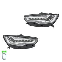 Headlight Set left right 12 V LED HELLA suitable for e.g....