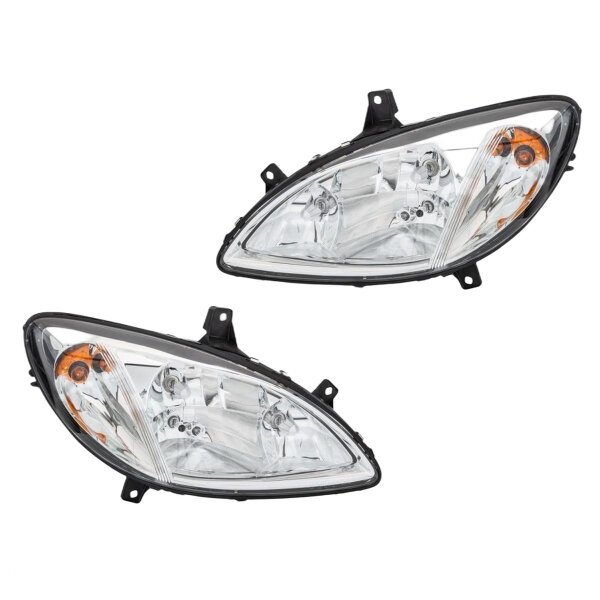 Headlight Set left right 12 V PY21W W5W H7/H7 Halogen HELLA for e.g. MB VIANO