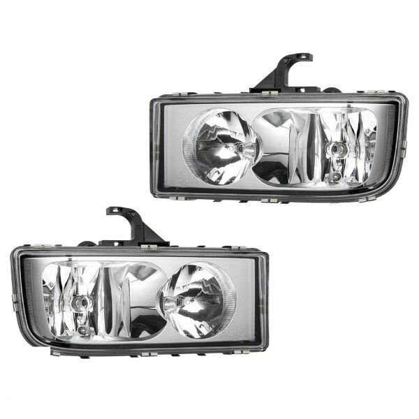 Headlight Set left right 24 V H7/H1 W5W Halogen HELLA for MB AXOR