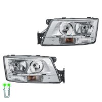 Headlight Set left right 24 V LED H7/H7 PY21W Halogen...
