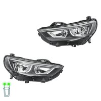 Headlight Set left right 12 V LED H7/H7 halogen HELLA for...