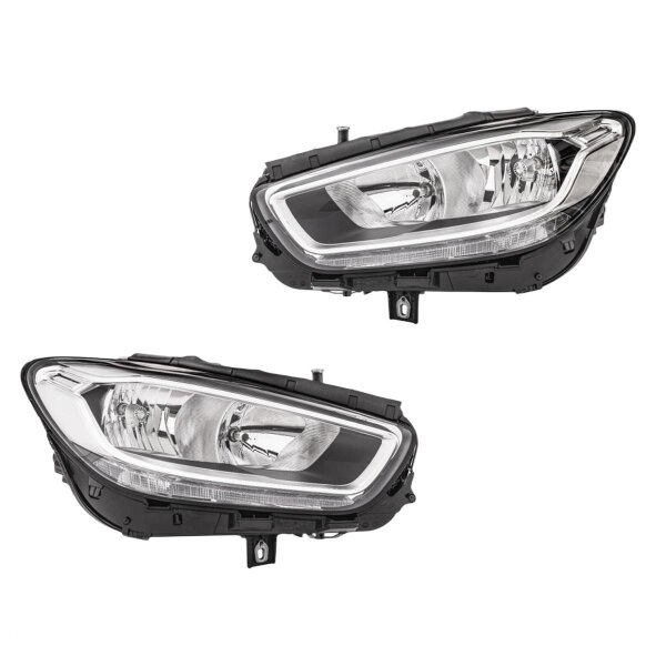 Headlight Set left right 12 V H7/H7 halogen HELLA for MB B-CLASS